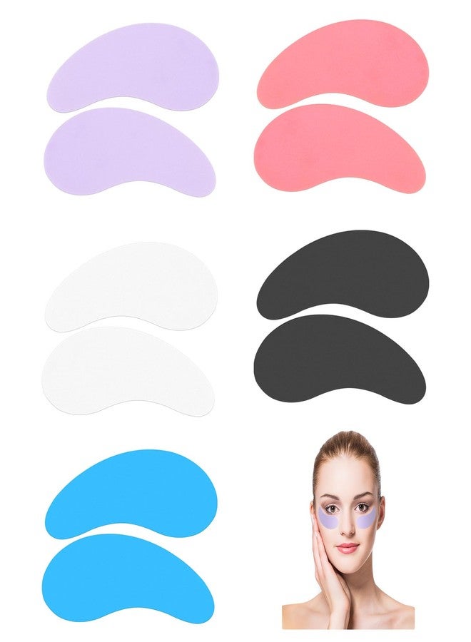 Psyqtsuary 5 Pairs Silicone Eye Patches, Reusable Eye Patches Plump Fine Lines & Wrinkles Washable Non-slip Silicones Wrinkle Patche Overnight for Dark Circles and Puffiness - Image 1